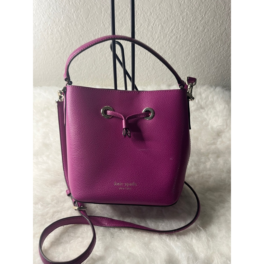 Authentic Kate Spade Bucket Bag Purse dark Pink
